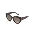 Jimmy Choo Eyewear tortoiseshell-effect cat-eye sunglasses - Black