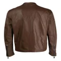 Dell'oglio zip-up leather jacket - Brown