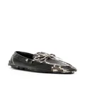 Bally snakeskin-effect leather loafers - Black