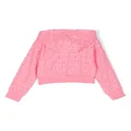 Versace Kids Versace Allover towel hoodie - Pink