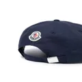 Moncler logo-print cotton baseball cap - Blue