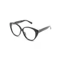 Linda Farrow round-frame acetate glasses - Black