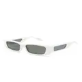 Linda Farrow rectangle-frame tinted sunglasses - White
