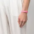 Alexander McQueen skull-charm embroidered bracelet - Pink