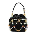 GANNI Beads bucket bag - Black