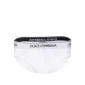 Dolce & Gabbana logo-waistband brief - White