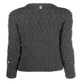 Thom Browne Crisscross cable-knit jumper - Grey