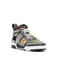 Moschino stud-embellished patchwork sneakers - Grey