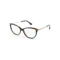 Jimmy Choo Eyewear cat-eye tortoiseshell glasses - Brown