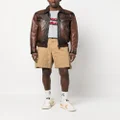 Dsquared2 faded-effect leather jacket - Brown