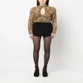Dsquared2 leopard-print cut-out blouse - Brown