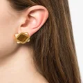 Aurelie Bidermann Ambora tiger-eye stud earrings - Gold