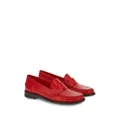 Ferragamo logo-embossed leather loafers - Red