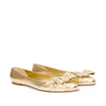Ferragamo Vara bow-detail ballerina shoes - Gold