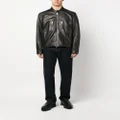 ETRO leather biker jacket - Black