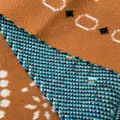 Alanui bandana jacquard knit virgin wool blanket - Brown