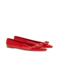 Ferragamo Vara bow-detail ballerina shoes - Red