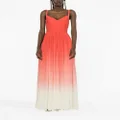 Elie Saab gradient silk gown - Red