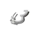 Repossi 18K white gold Serti Sur Vide diamond earring - Silver