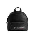 Dsquared2 logo-print pebbled leather backpack - Black