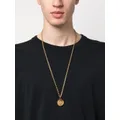 Philipp Plein logo-pendant skull necklace - Gold