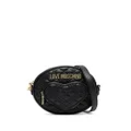 Love Moschino quilted round-shape mini cross-body bag - Black