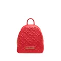 Love Moschino quilted logo-plaque backpack - Red