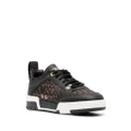 Moschino jacquard-logo panelled ow-top sneakers - Brown