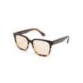 Oliver Peoples Parcell square-frame glasses - Brown