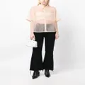 izzue short-sleeve transparent blouse - Pink