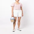 b+ab textured-finish elasticated-waistband shorts - White