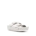 Armani Exchange logo-print flat sandals - Grey