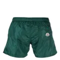Moncler logo-patch swim shorts - Green