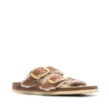 Birkenstock Arizona buckled leather sandals - Brown