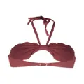 Marysia scallop-edge halterneck bikini top - Red
