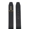 TOM FORD logo-plaque leather belt - Black