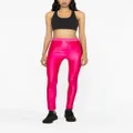 Versace Jeans Couture logo waistband high-waisted leggings - Pink