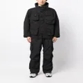 White Mountaineering cargo hooded jacket - Black