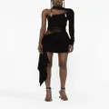 Mugler asymmetric cut-out minidress - Black