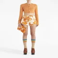 ETRO Berry-print denim shorts - Orange