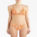 ETRO Berry-print triangle bikini - Orange