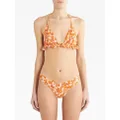ETRO Berry-print triangle bikini - Orange