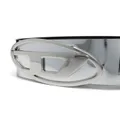 Diesel logo-buckle wide belt - Silver