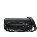 Diesel medium 1DR leather shoulder bag - Black