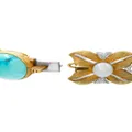 Buccellati 1970s 18kt yellow and white gold pearl cabochon bracelet - Blue