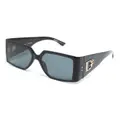 Dsquared2 Eyewear embossed-logo oversized-frame sunglasses - Black