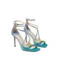 Jimmy Choo Azia crystal-embellished sandals - Blue