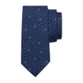 Ferragamo star-print silk tie - Blue