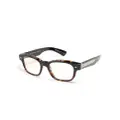 Oliver Peoples tortoiseshell-effect rectangle-frame glasses - Black