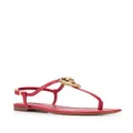 Dolce & Gabbana Devotion leather thong sandals - Red